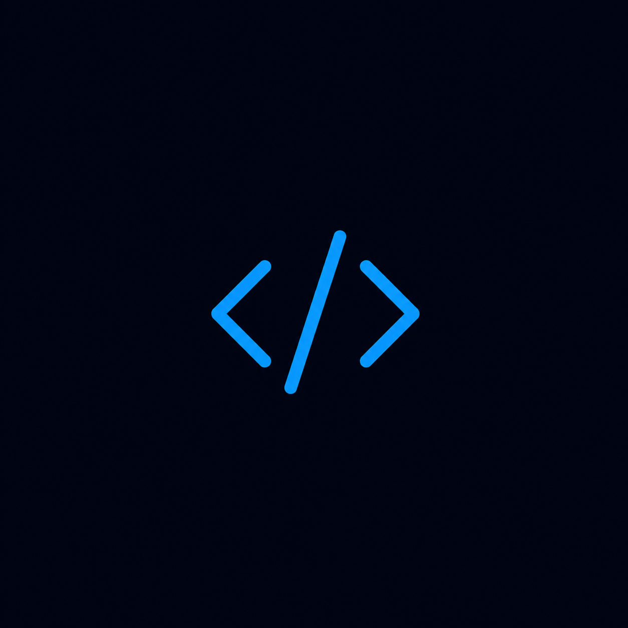 Blue programming code symbol